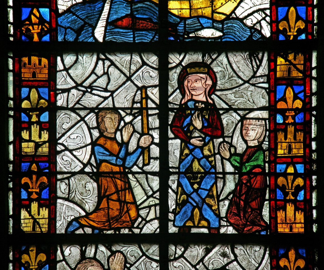 Window depicting Saint Radegonde: A cure at the saint