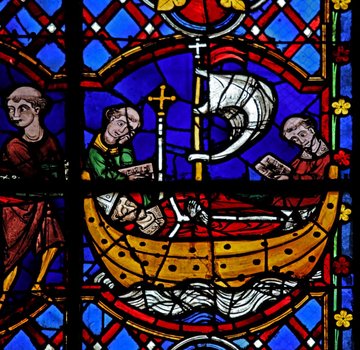 Window depicting the relics of St Martin are returned by French School