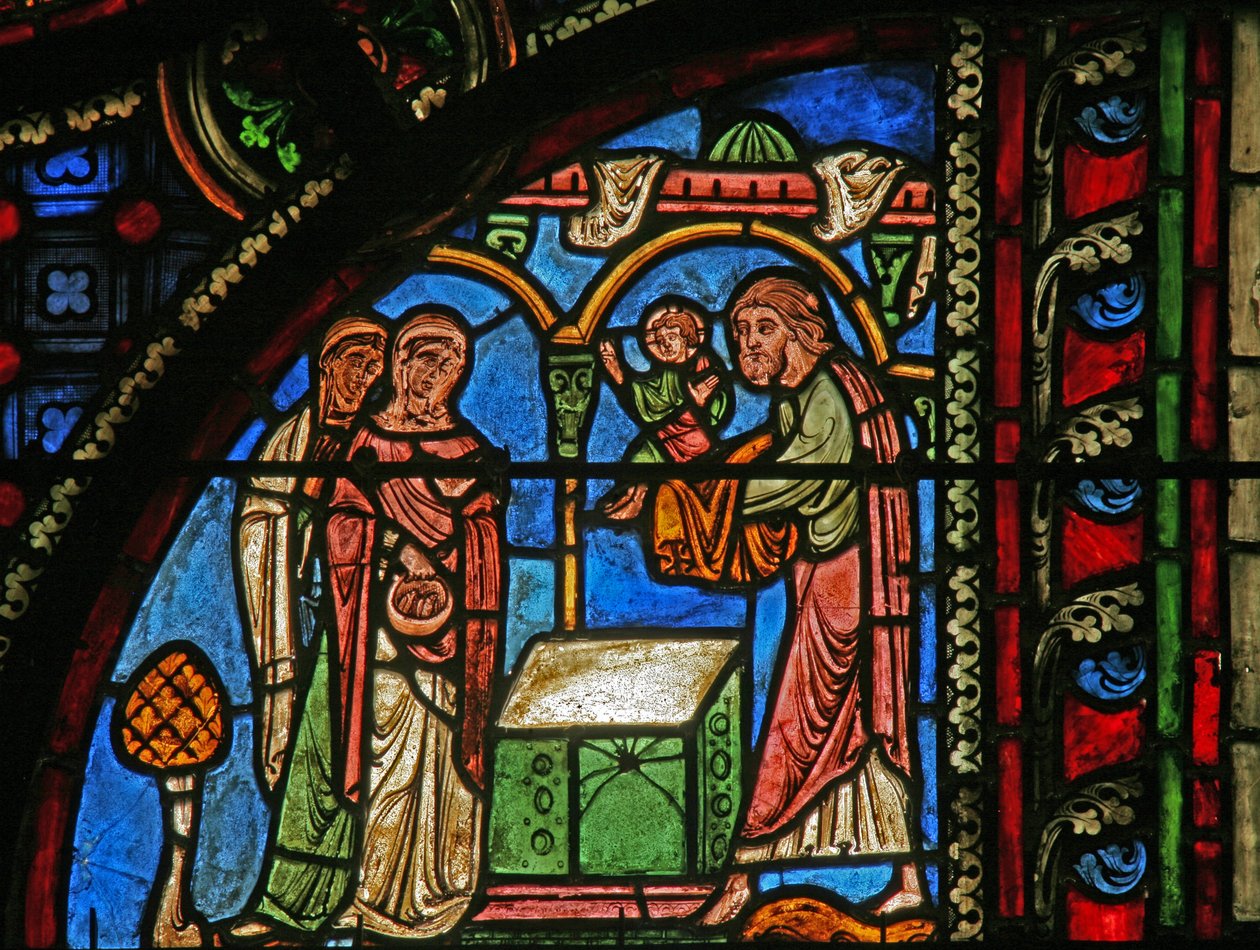 Window w0 depicting the Presentation in the Temple by French School