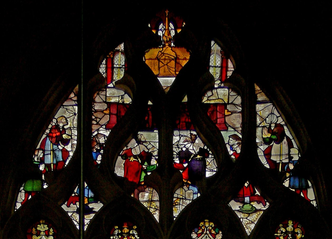 Window depicting scenes from the life of St Claude by French School