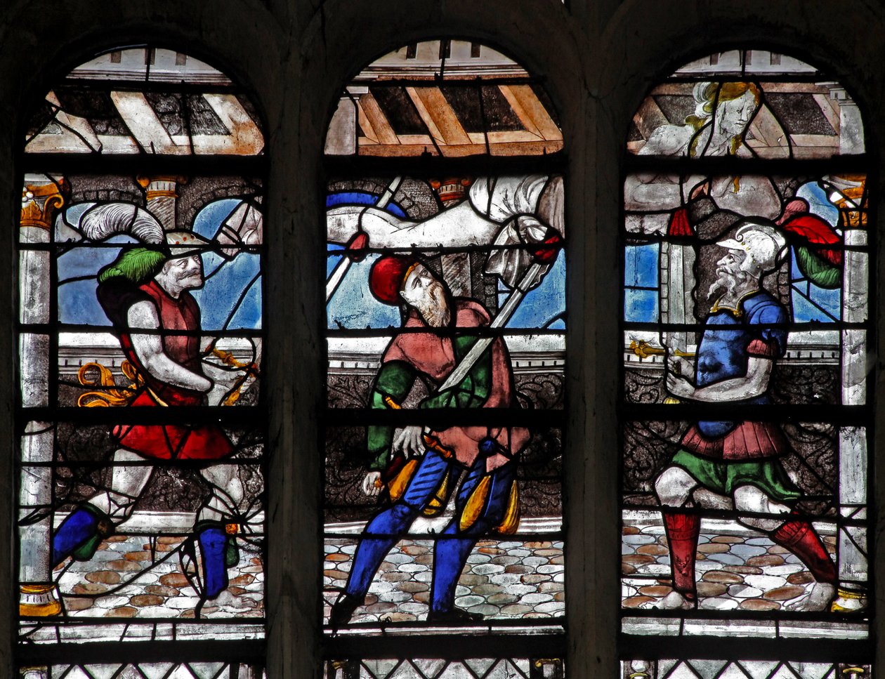 Window depicting the martyrdom of a saint (Julian?) by French School