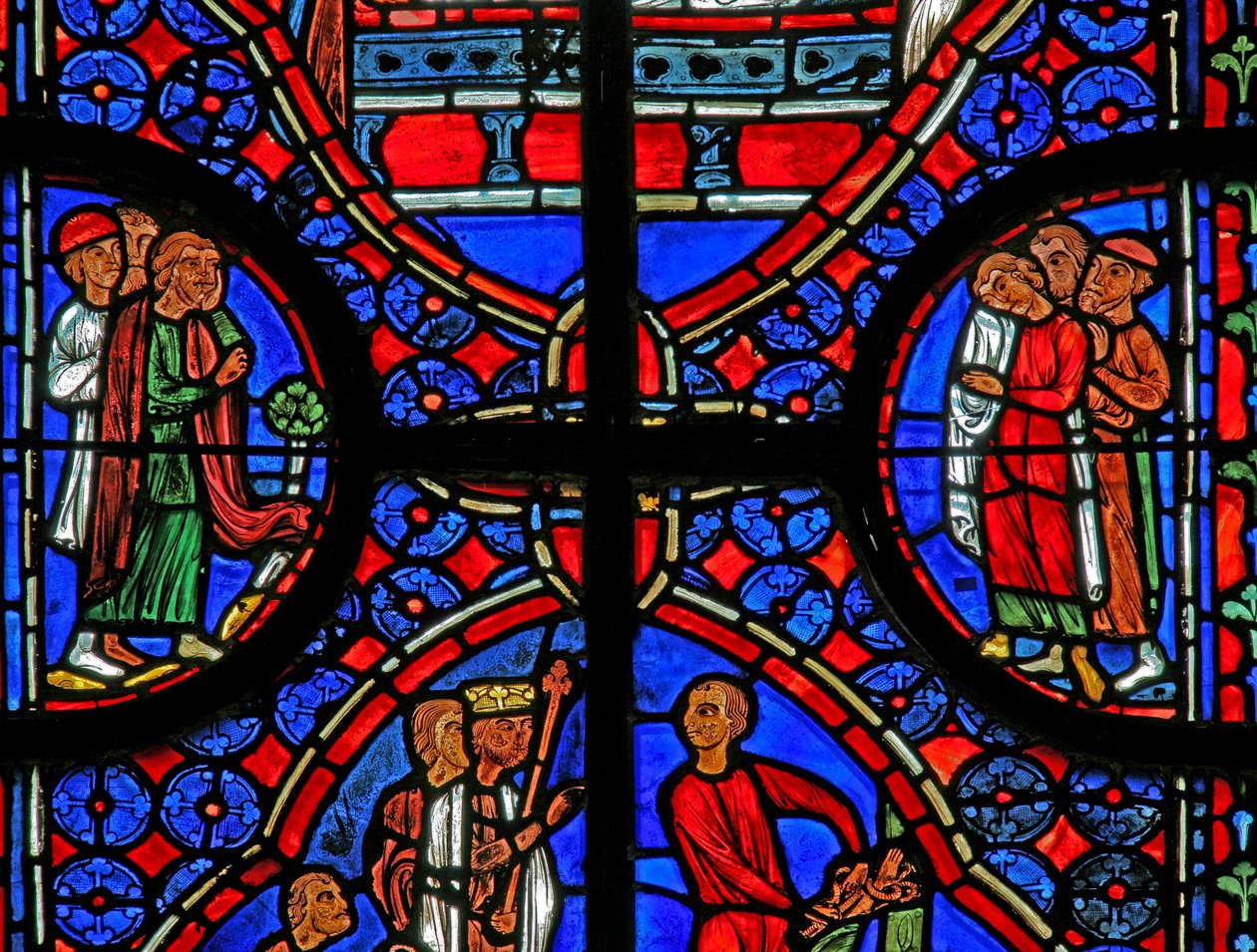 Window w11 depicting bystanders at St Andrew