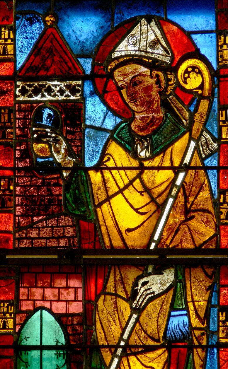 Window w13 depicting St Nicholas by French School