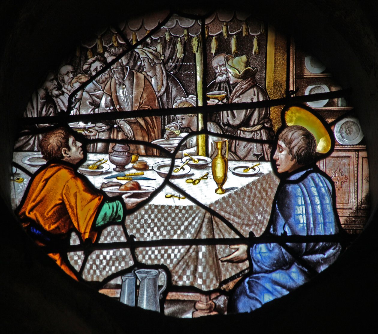 Window depicting a Scene from the Life of St Yves by French School
