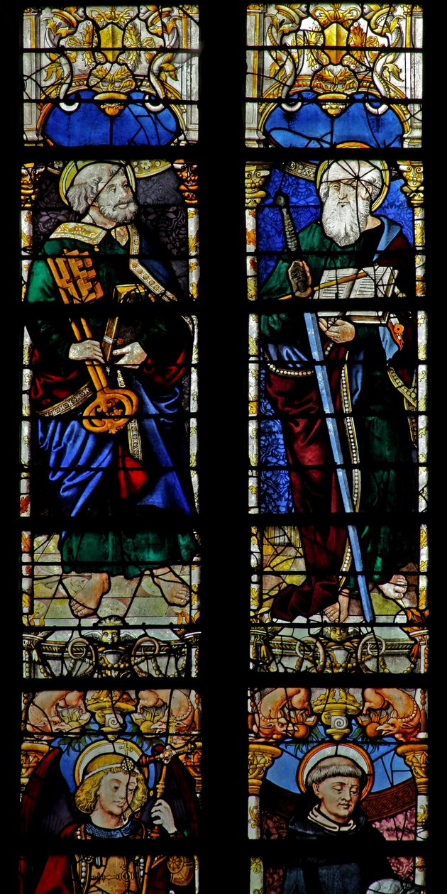 Window depicting St Peter and St Paul by French School