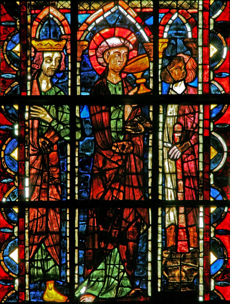 A scene from the legend of St John: the saint and the poisoned cup by French School