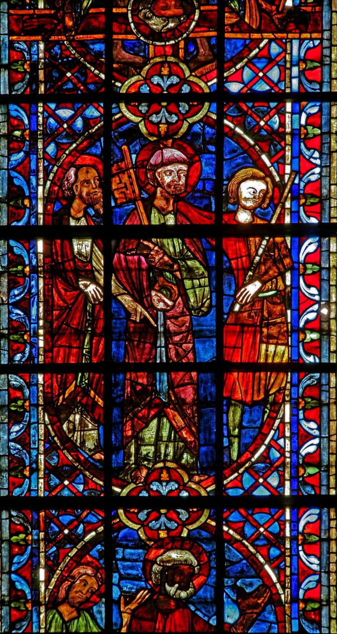 Window depicting St Peter and St Paul before Emperor Nero by French School