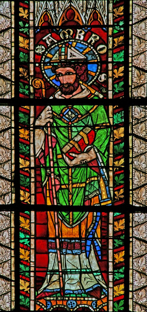 Window w207 depicting St Ambrose by French School
