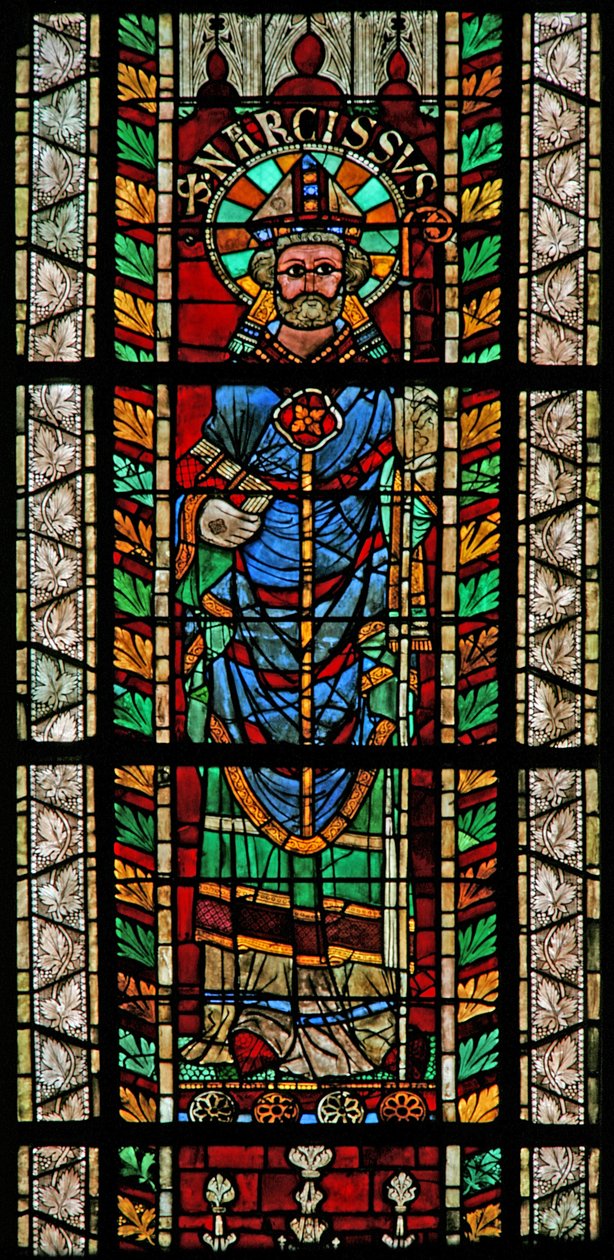Window w207 depicting St Narcissus by French School
