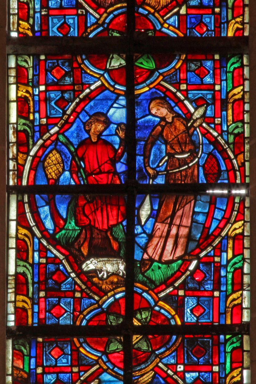 Window depicting the Childhood of Abel? by French School