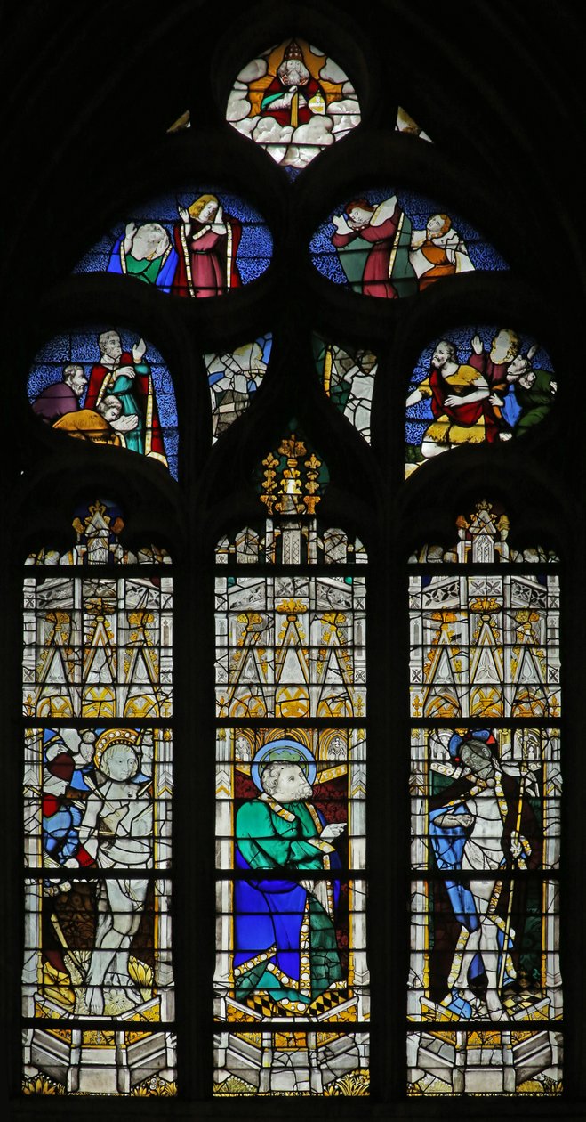 Window depicting St Sebastian and the incredulity of St Thomas by French School
