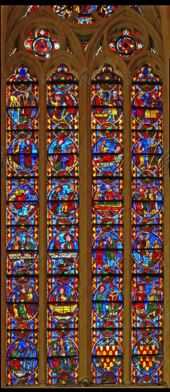 Window depicting St Thomas and St Stephen by French School