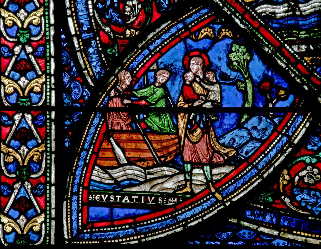 Life of St Eustache: The Boatman Takes His Wife by French School
