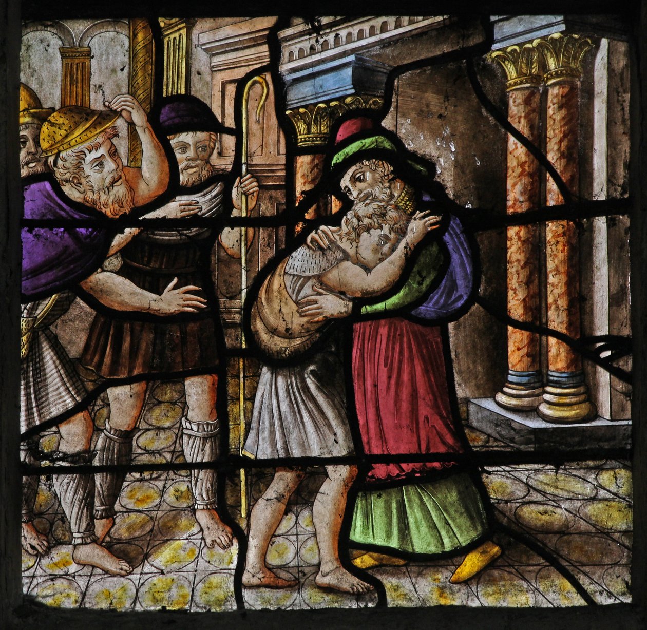 Window depicting a Scene from the Story of Joseph by French School