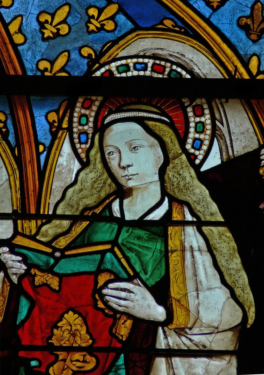 Window depicting the Virgin Mary at the Annunciation by French School