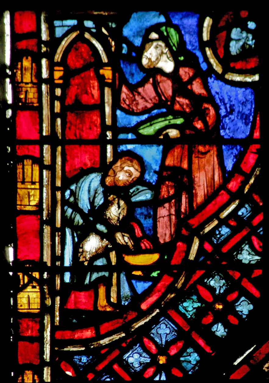 Doors marked with the blood of the lamb by French School