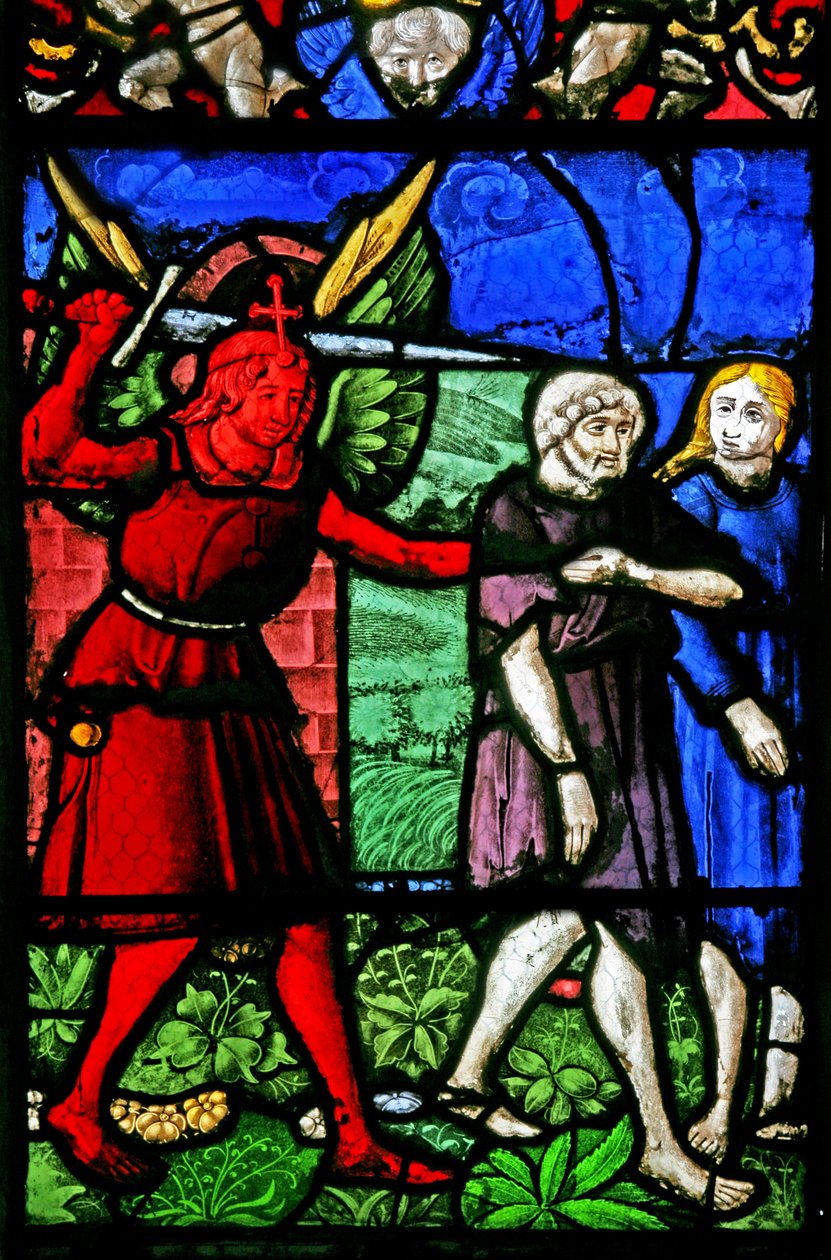 Adam and Eve Expelled from Eden by French School