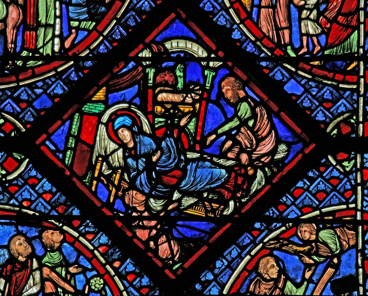 Window depicting the Nativity by French School
