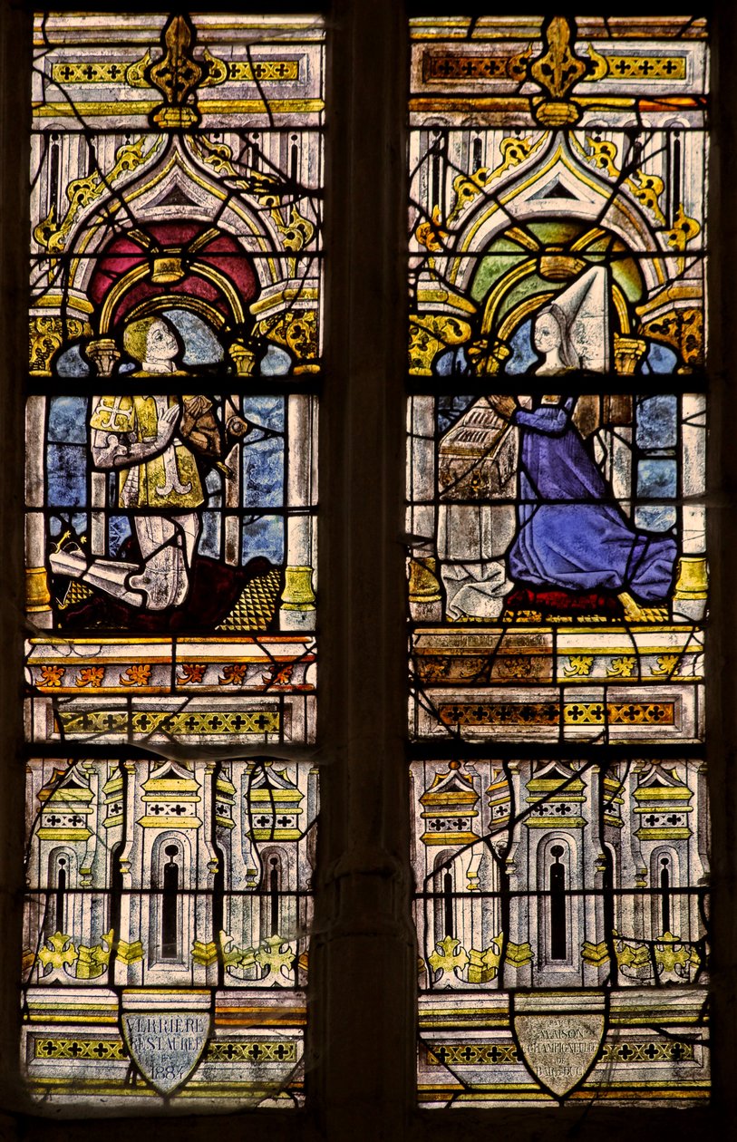 Window w3 depicting donors by French School