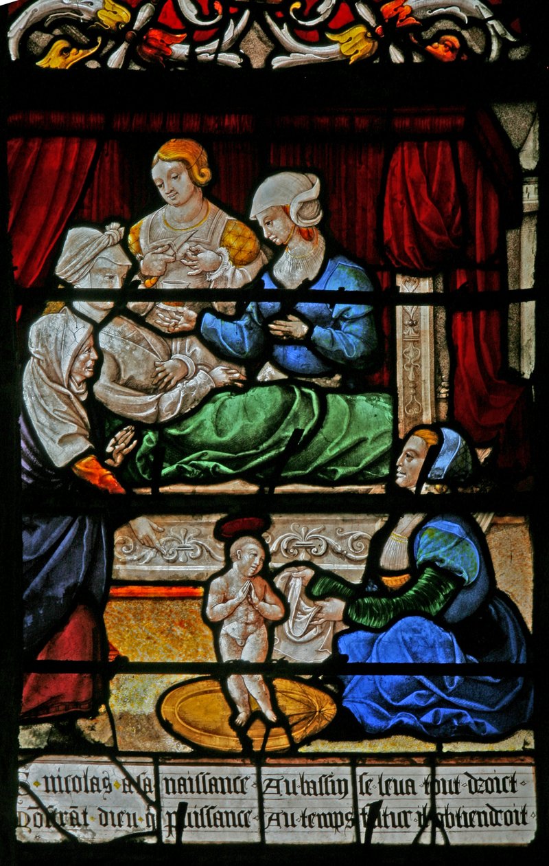The Birth of St Nicholas by French School