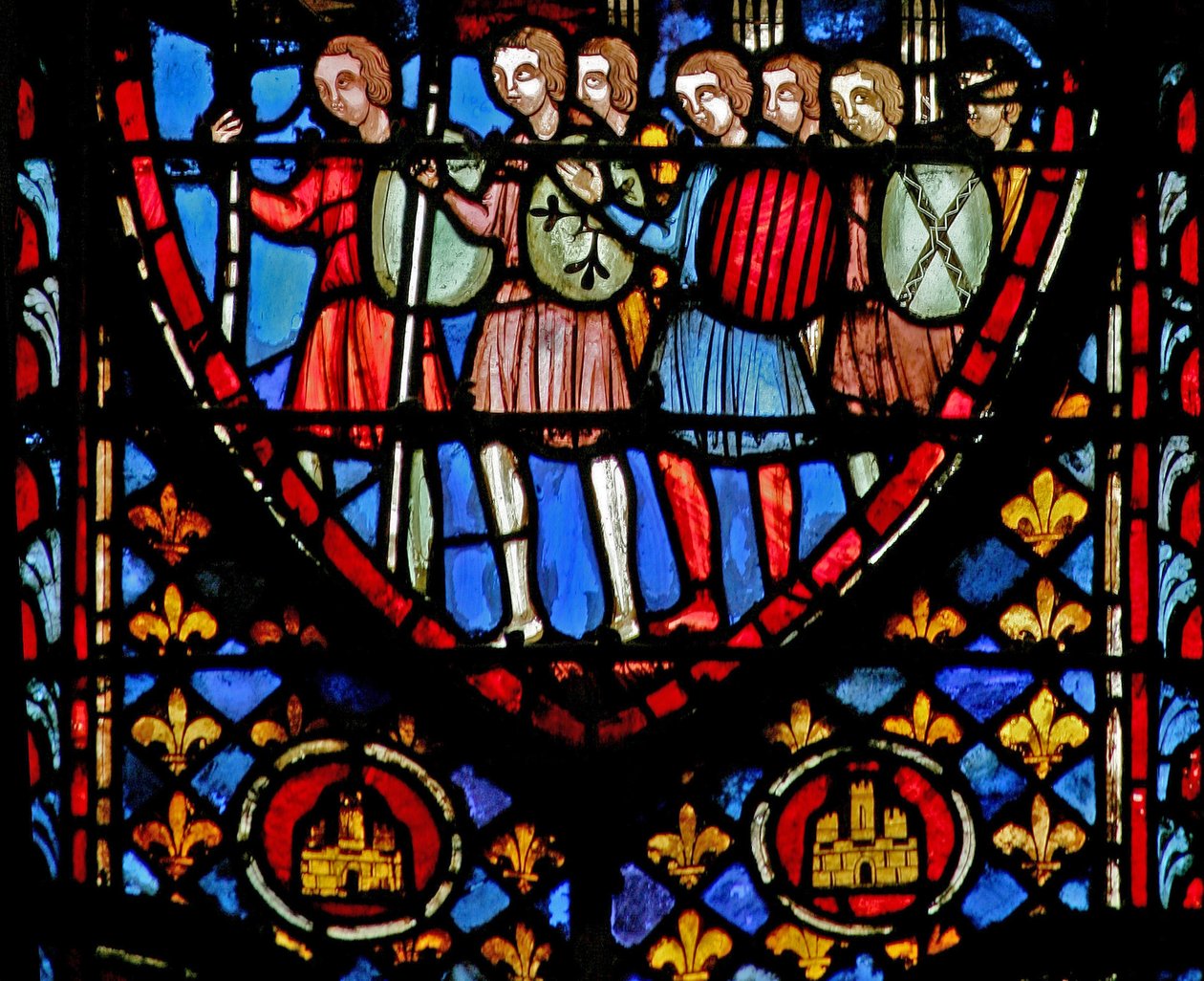 The children of Israel march against the Amalekites by French School