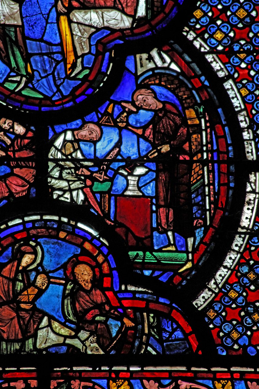 Window W48 Depicting the Donors - The Armourers by French School