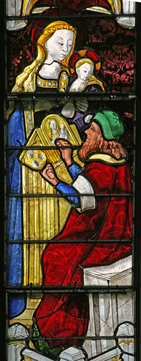 Window depicting St Luke by French School