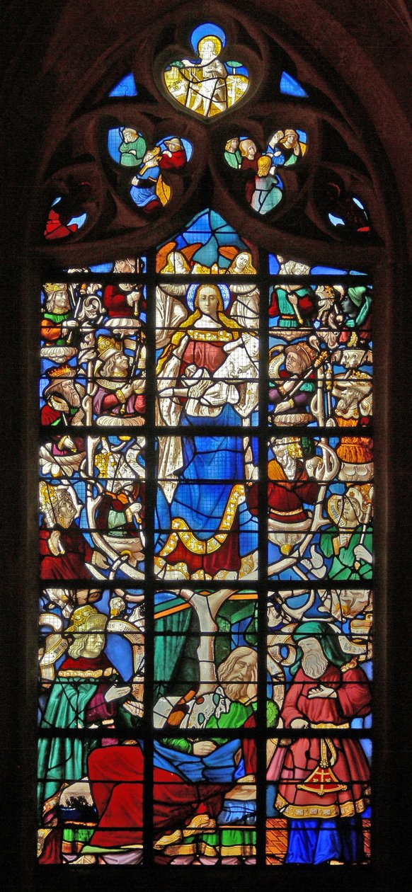 Window depicting the Tree of Jesse by French School