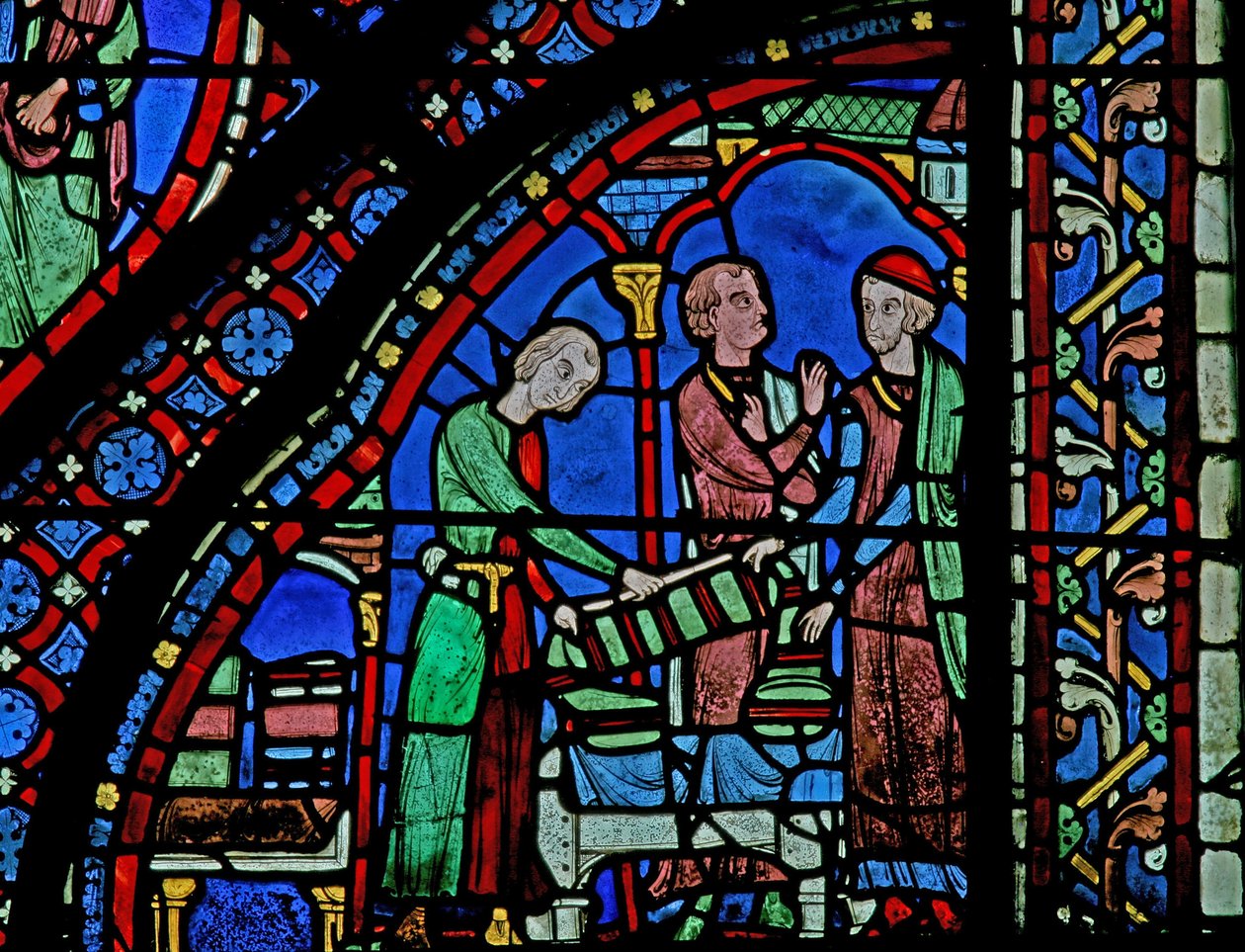 Window W5 Depicting Donors - Drapers by French School