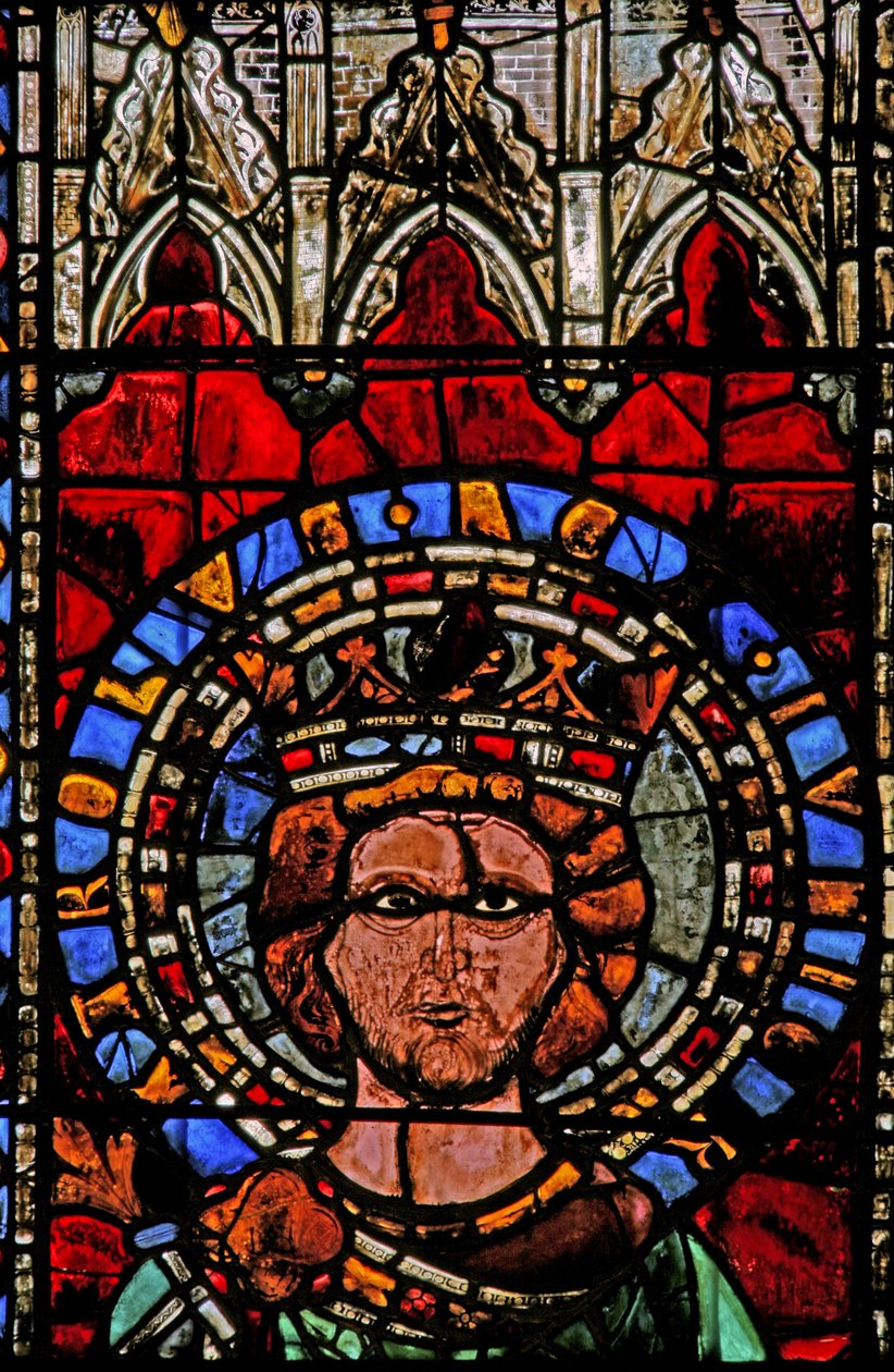 Window depicting Charles (the Fat) by French School