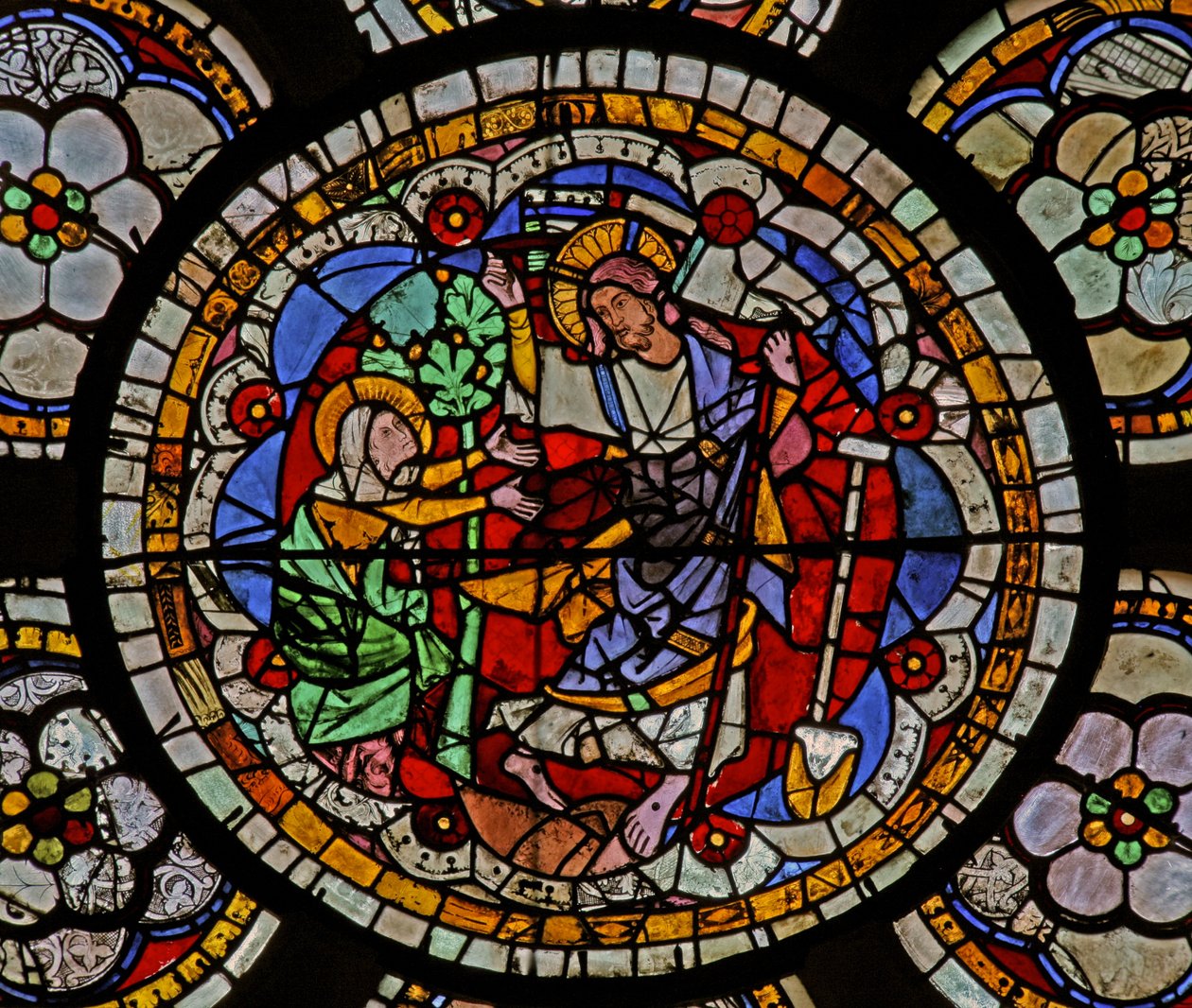Window depicting a Resurrection scene: Noli Me Tangere by French School