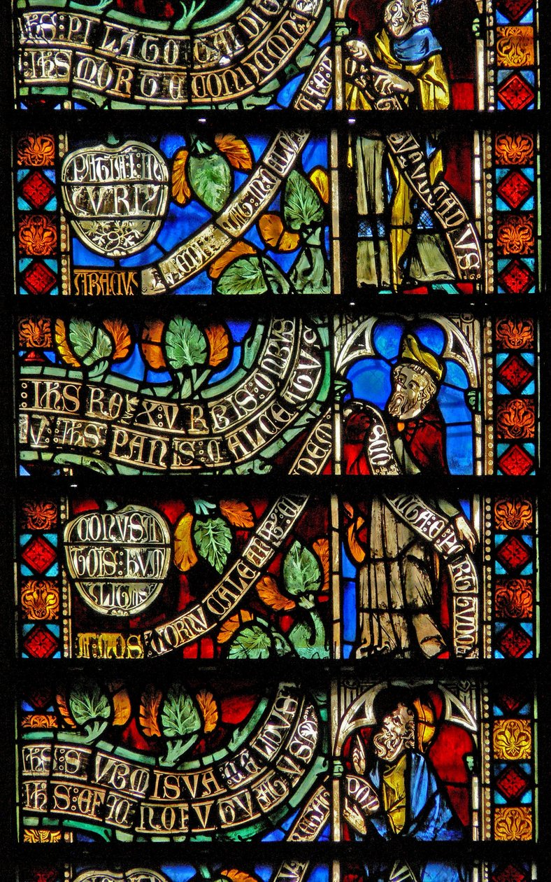 Window 8 depicting details of the Tree of Life (detail) by French School