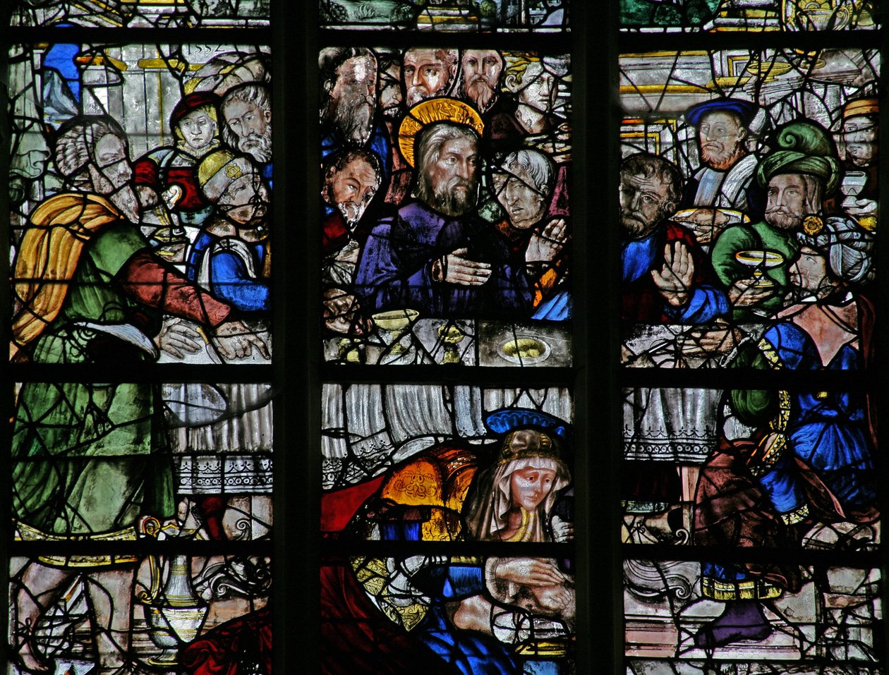 Window depicting the events at Simon