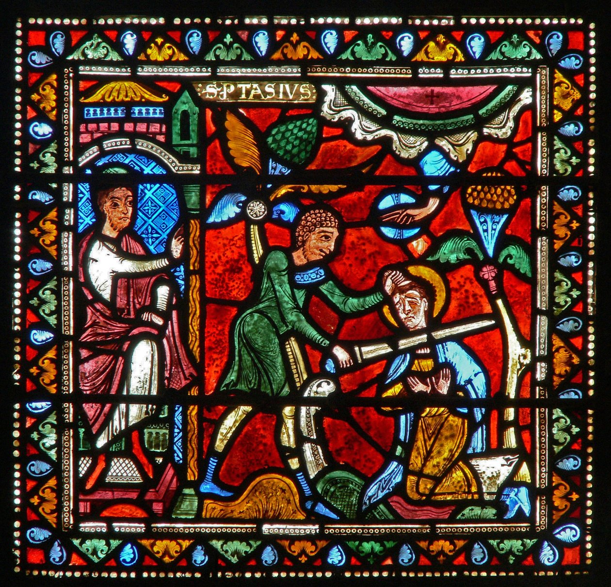 Window wXXI depicting the death of St Protais by French School