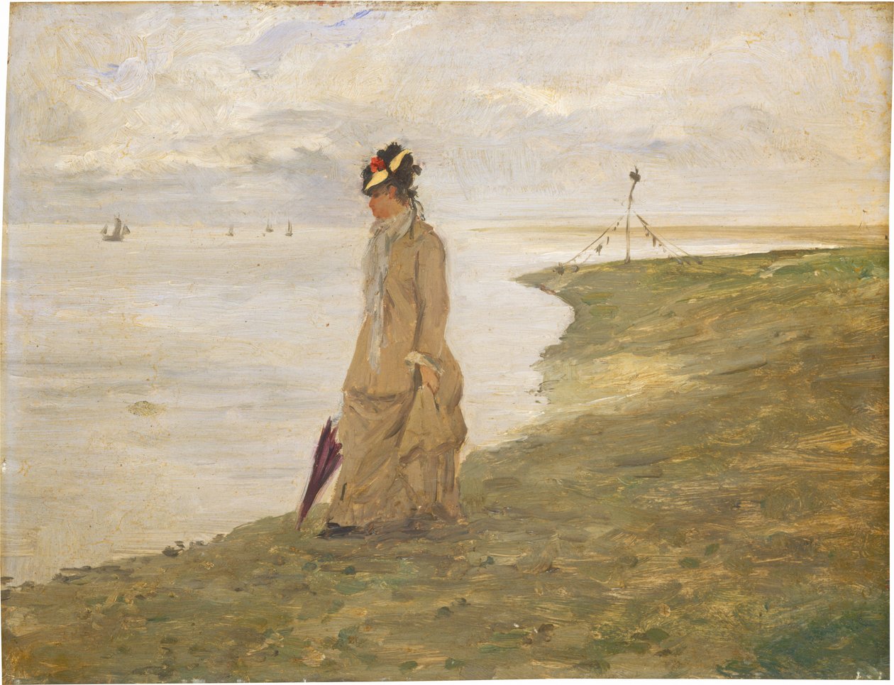 Woman by the Seaside by French School
