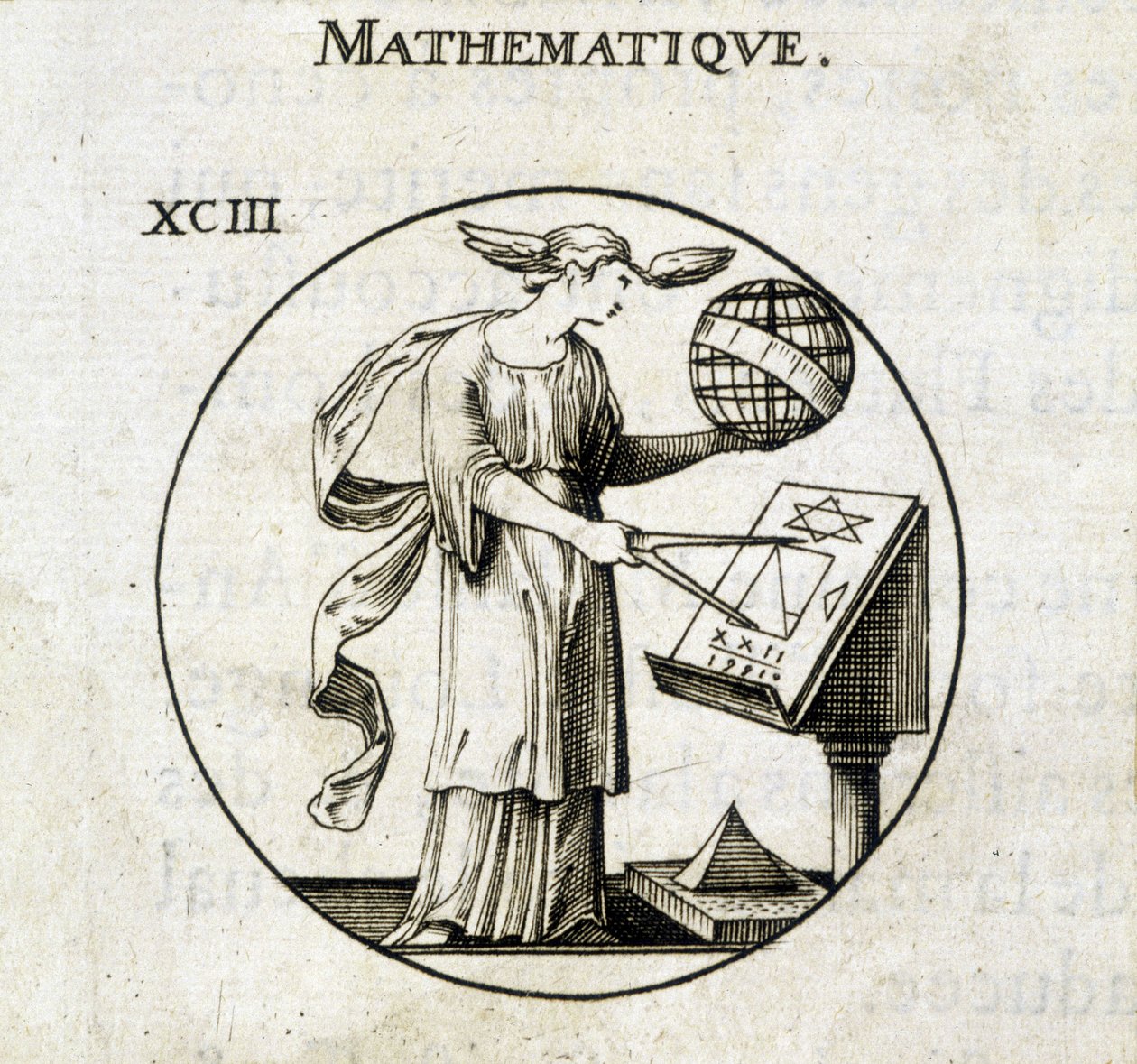 Woman with Compass and Globe, Personification of Mathematics by French School