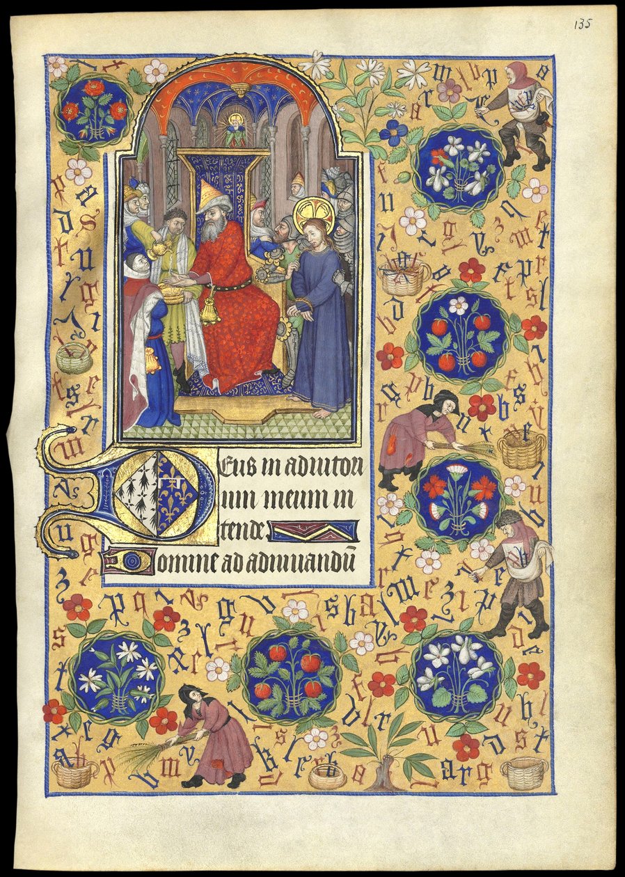 Miniature of Pilate Washing His Hands of the Fate of Jesus, from 