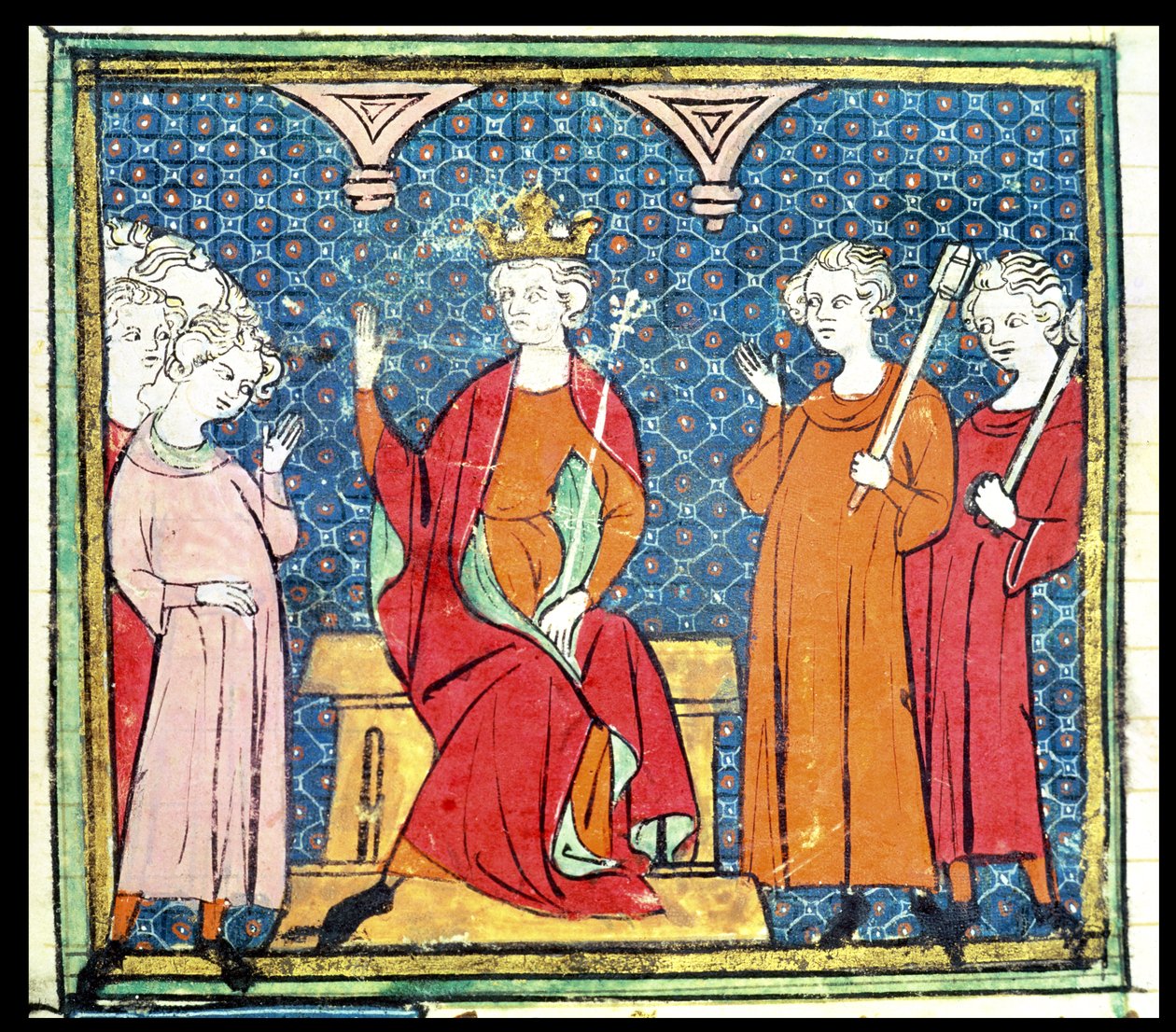 Childeric II (c.653-73), Merovingian King of Austrasia, from the ...