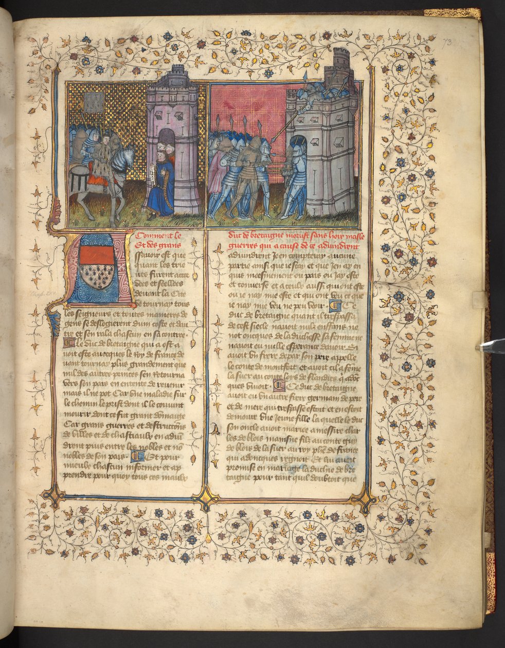 f. 73: Siege of Brest, from 