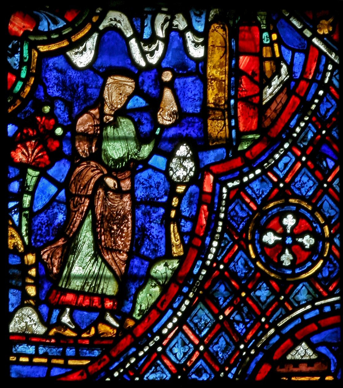 Female Magician with a Flask - In the Country by French School
