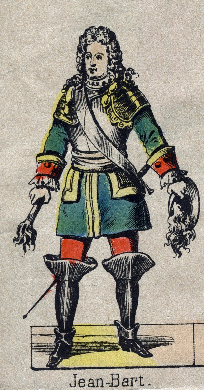 Portrait of Jean Bart (1650-1702), French sailor, privateer. Image of Epinal from the end of the 19th century by French School
