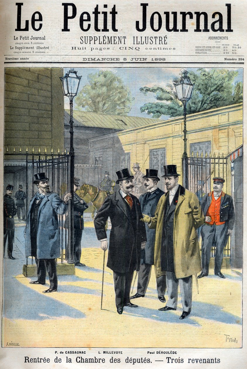 Reopening of the chamber of deputies, illustration in 