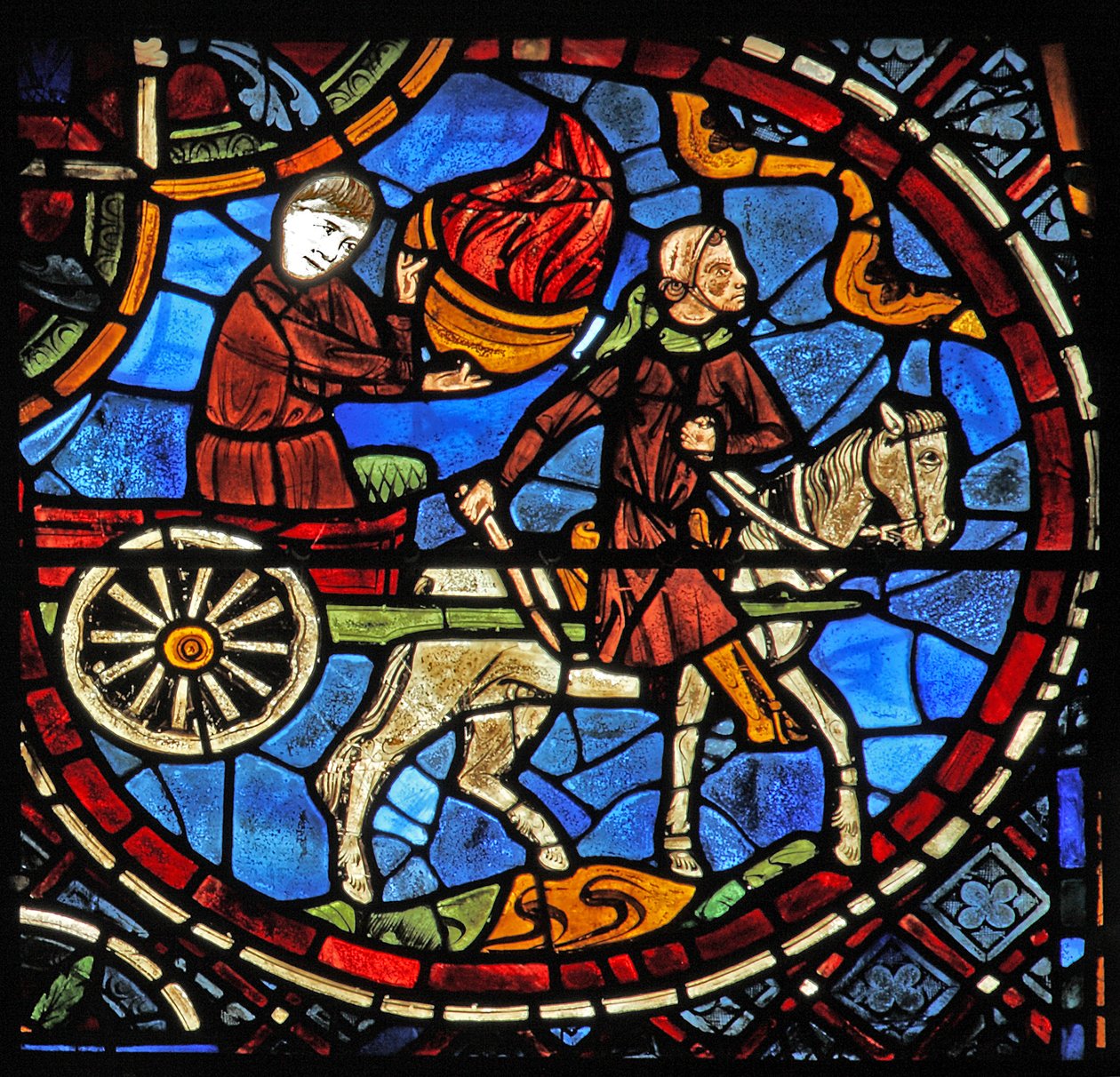 The Moon - Being Carried Across the Sky in a Cart by French School