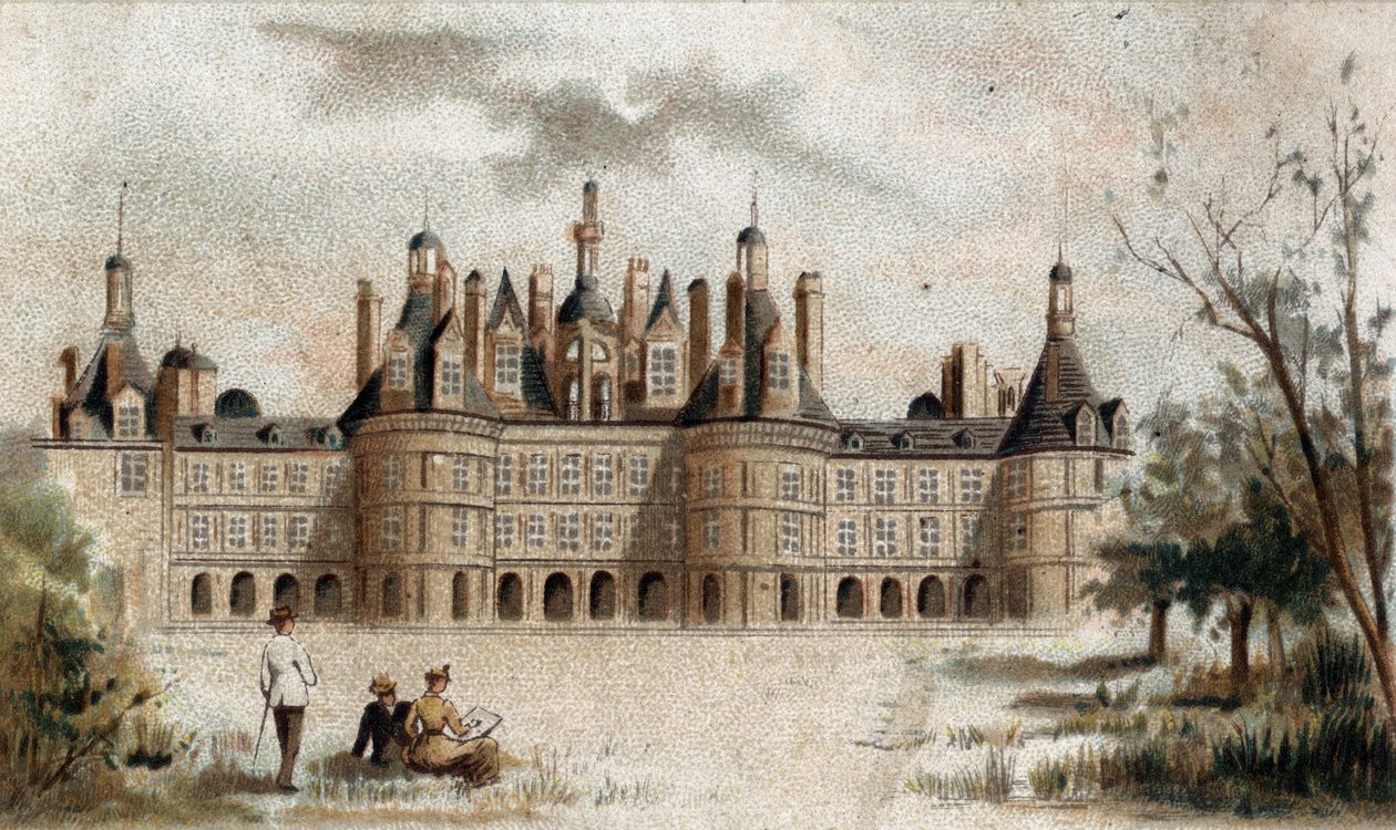 View of the Chateau de Chambord by French School
