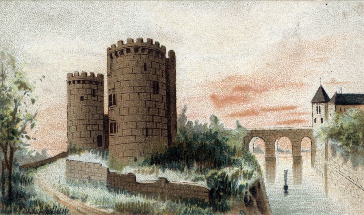 View of the Chateau of Cinq Mars (Indre et Loire) by French School