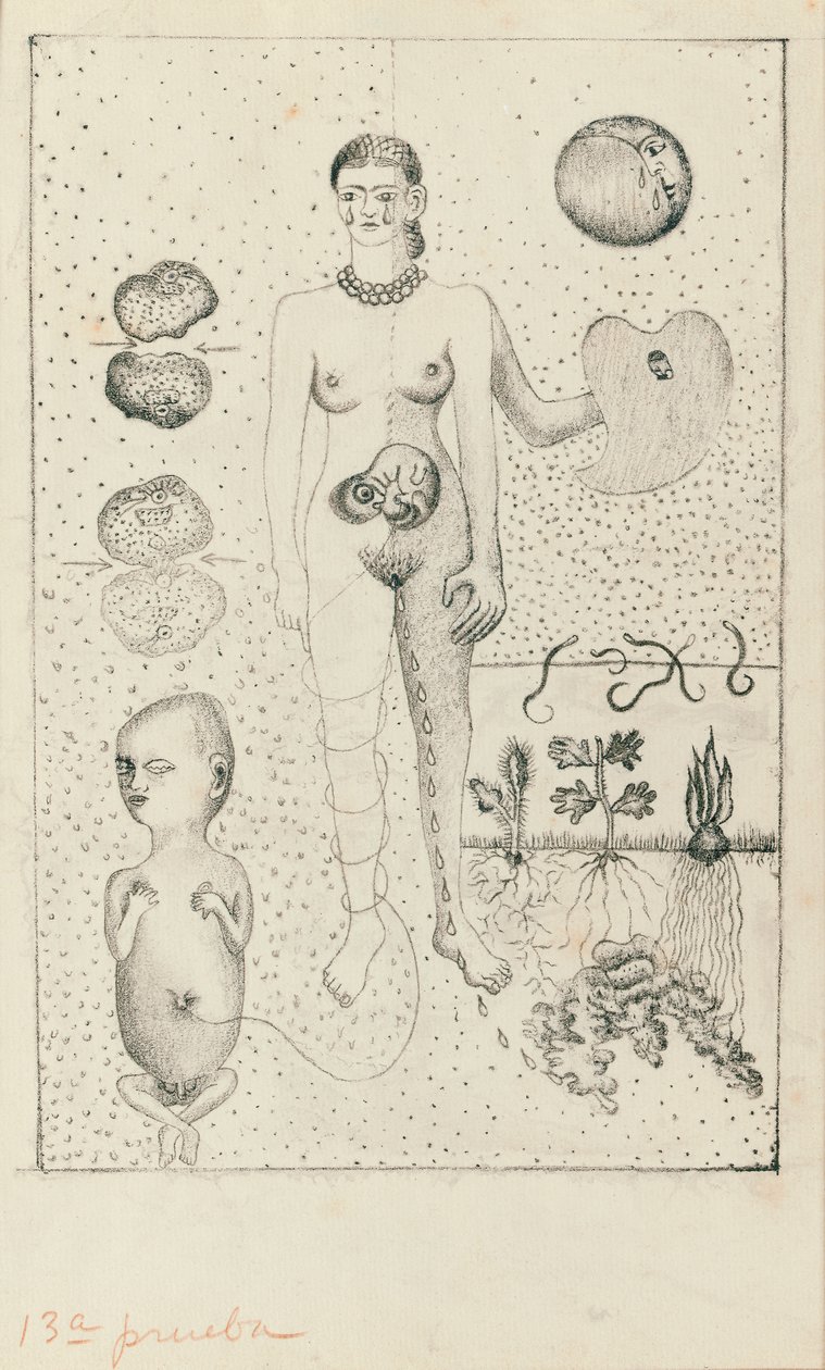 Frida and the Miscarriage by Frida Kahlo