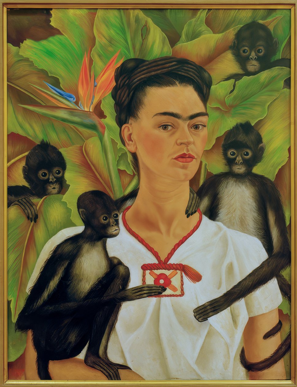 Self-Portrait with Monkeys by Frida Kahlo