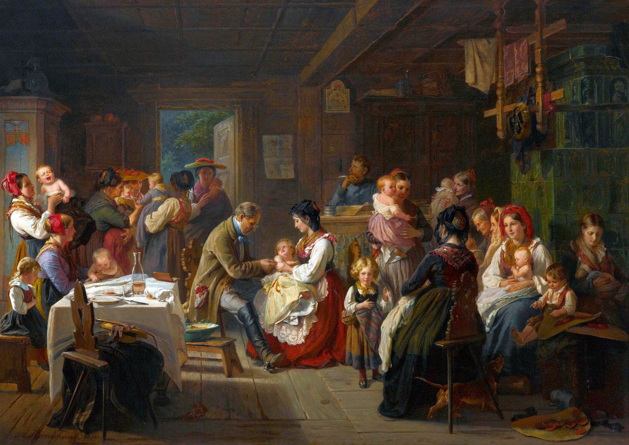 A Vaccination Against Smallpox in the Countryside by Friedrich Adolph Hornemann