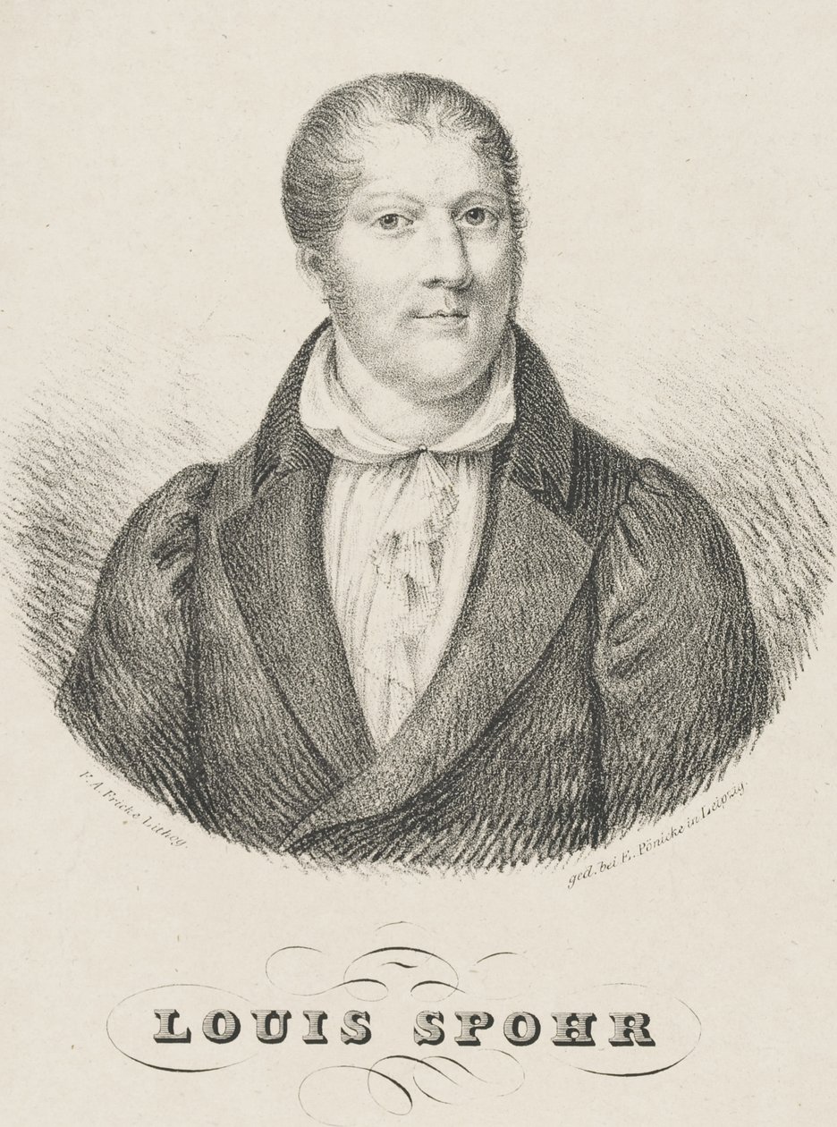 Portrait of Louis Spohr by Friedrich August Fricke