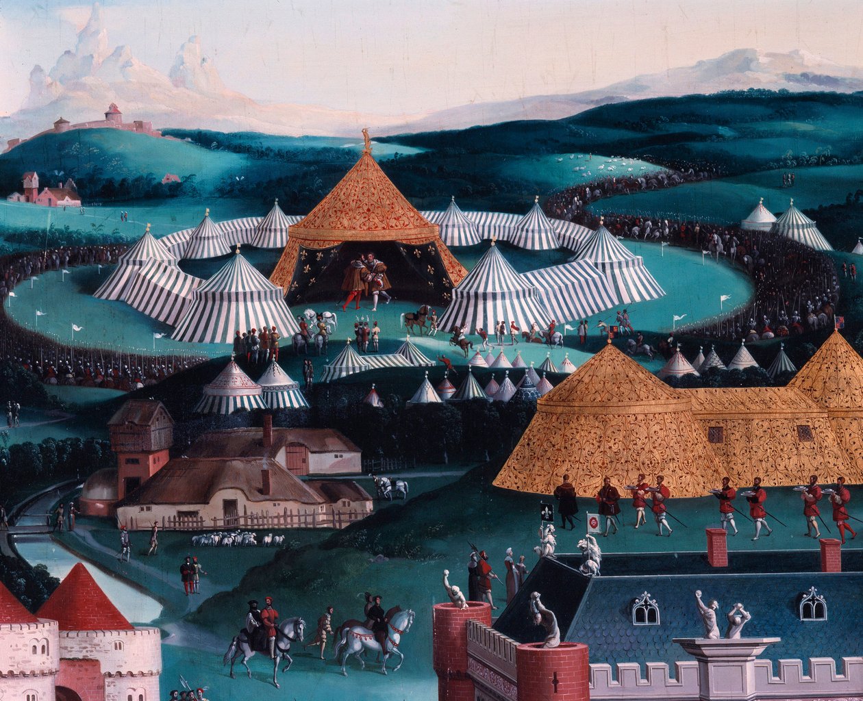 Interview of Francois I and Henry VIII at the Golden Sheet Camp June 7 by Friedrich Bouterwek